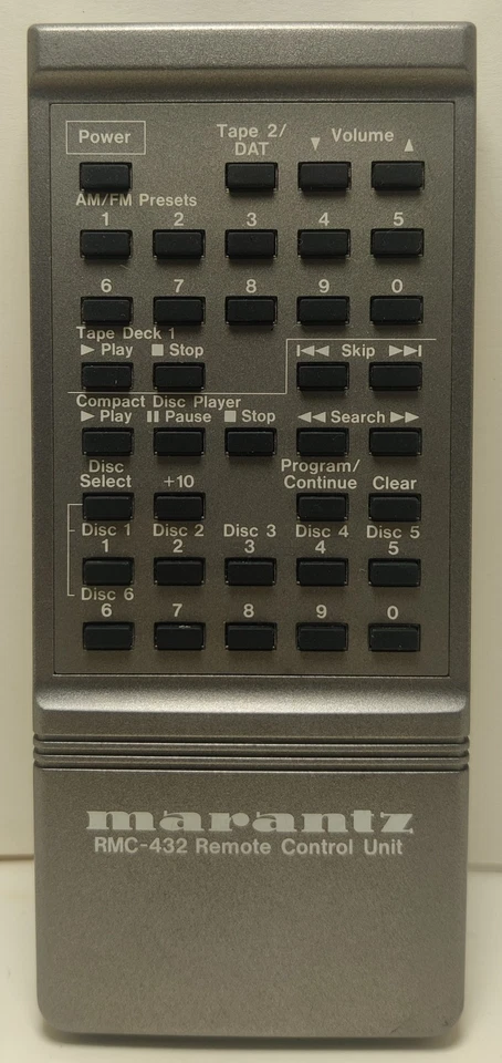 Подлинный блок дистанционного управления Marantz модель RMC-432, протестирован, работает от оригинального производителя  - Изображение 1 из 4
