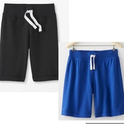 HANNA ANDERSSON BKB Cotton Sweat Shorts 2 Pairs Blue & Black - Image 1 of 4