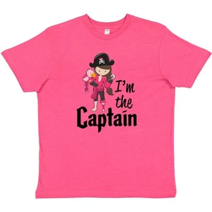 Inktastic I'm The Captain- Pirate Girl Youth T-Shirt Pirates Princess Charge Hat - Picture 1 of 2