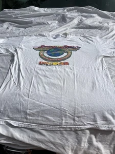 Vintage Spring Break 1999 XL T-Shirt Discover Card Globus Flugzeug weiß gratis SH - Bild 1 von 11