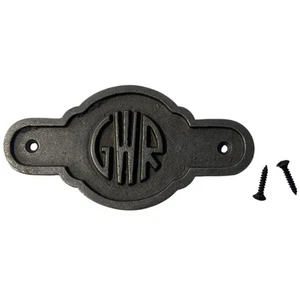 Placa de ferrocarril con logotipo de GWR, recuerdos ferroviarios icónicos de hierro fundido estilo antiguo - Imagen 1 de 7