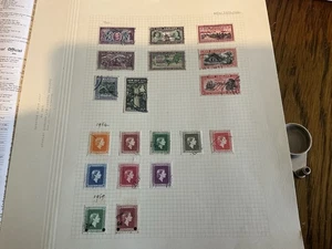 Nuova Zelanda Geo. VI 1940 Set di parti centenarie optd. & Elisabetta Ufficiali VFU Pagina - Foto 1 di 1