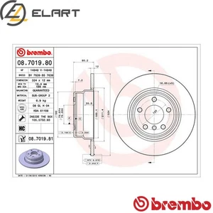 2x BRAKE DISC 08.7019.81 FOR BMW X5E53 M57D30 M54B30 3.0L M57D30 2.9L 6cyl 4.4L - Picture 1 of 9