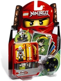 LEGO NINJAGO CHOPOV MINIFIG skeleton 2114 SPINNER GREEN sword card booster pack