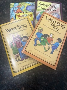 Wee Sing︱Lot of 4 Books︱1970's-1980's︱Children's Song Book - Picture 1 of 2