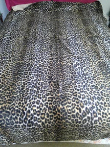 Vtg 60s Large Single Piece Leopard Faux Fur Fabric Upholstery Clothing 56"x92" - Picture 1 of 11