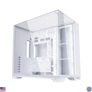 Compact White Steel Tempered Glass ATX Mid Tower PC Case with Back Connect - Picture 1 of 6