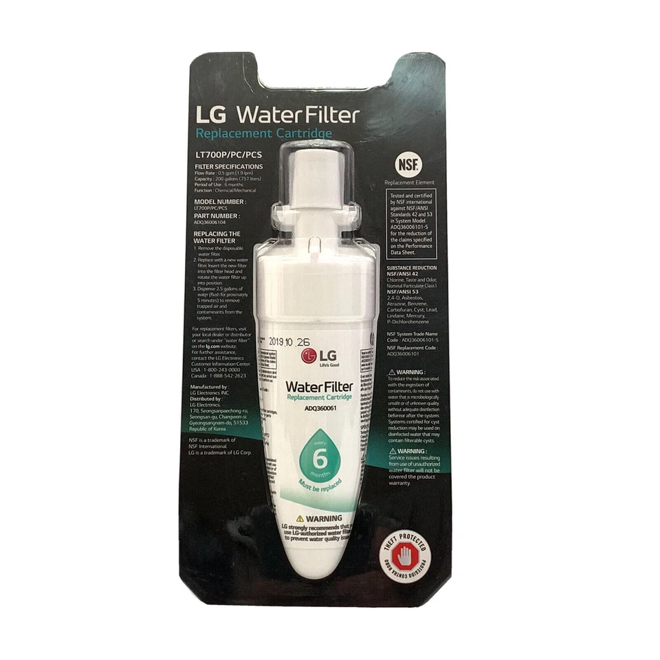 LG LT700P Water Filter - White