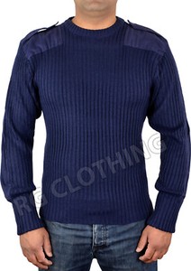 navy blue military jumper