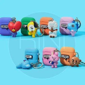 BTS BT21 Official Authentic Goods Keyring Airpods Case 7Characters + Tracking # - Bild 1 von 15