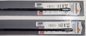 Lot of 2 Everhardt TSM3-B 3/4 Wave 3 ft Fiberglass “Super Flex” CB Antenna-Black - Picture 1 of 7