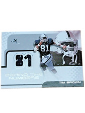 2001 Fleer E-X Behind the Numbers Tim Brown Game-Worn Jersey Card #675/719
