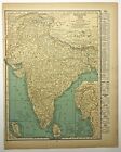 1923 Vintage INDIA Atlas Map Old Antique Rand McNally & Company