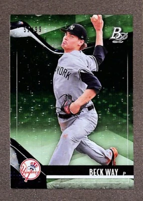 2021 Bowman Platinum #TOP-18 Beck Way Green Ice Foil Rookie /99 - Image 1 of 3