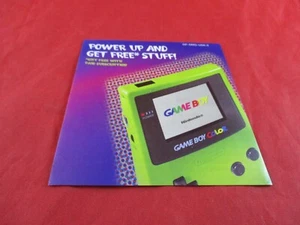 Power Up and Get Free Stuff Nintendo Power Magazine Game Boy Color Oferta Inserto - Imagen 1 de 1