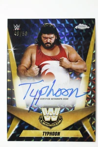 2025 Topps Chrome WWE Typhoon Legendary Autographs Gold Geometric Refractor /50 - Picture 1 of 2