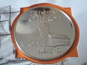 1972 Franklin Mint, proof silver medal RHODE ISLAND-TRINITY CHURCH - Picture 1 of 4