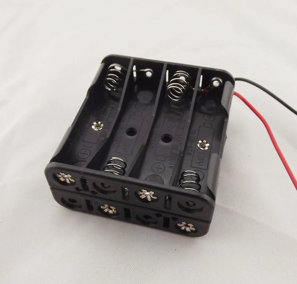 1pc 8x AAA Size LR03 Cell Battery Batteries Holder Box Case 12V With Wire Lead - Image 1 of 4