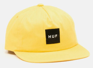 Huf Worldwide Skateboard Cap 6 Panel Snapback Hat Unstructured Box Golden Spice