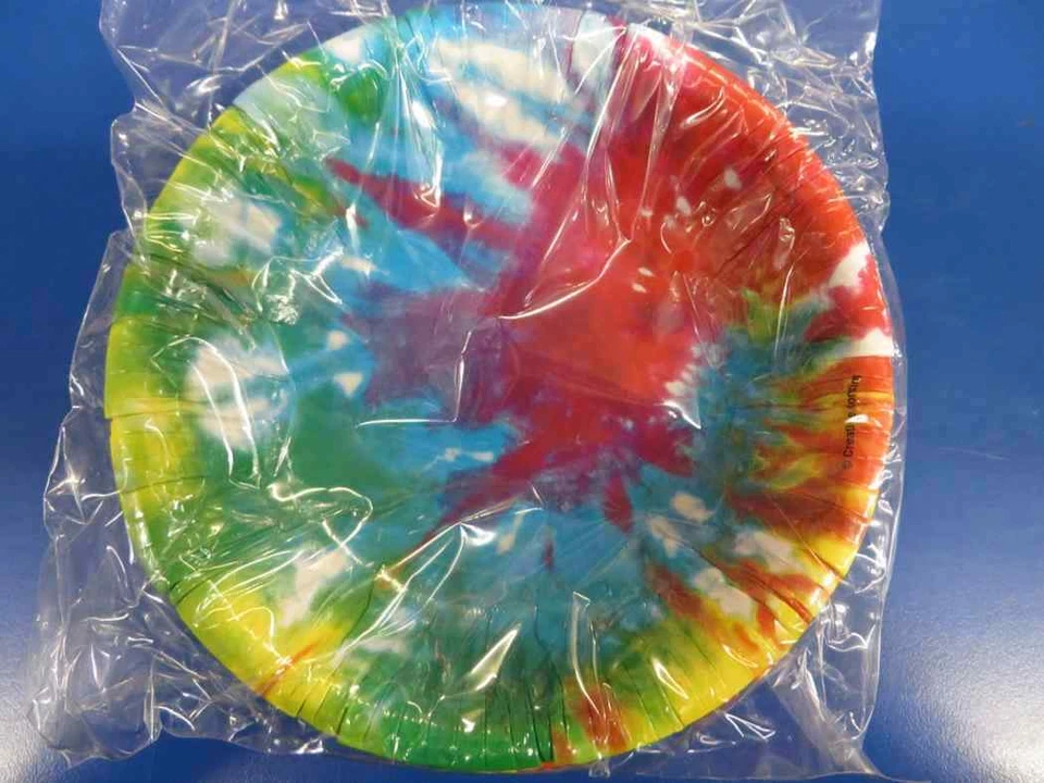 Tie Dye Groovy Rainbow 60's Hippie Theme Birthday Party 12 oz. Paper Bowls - Image 1 of 1