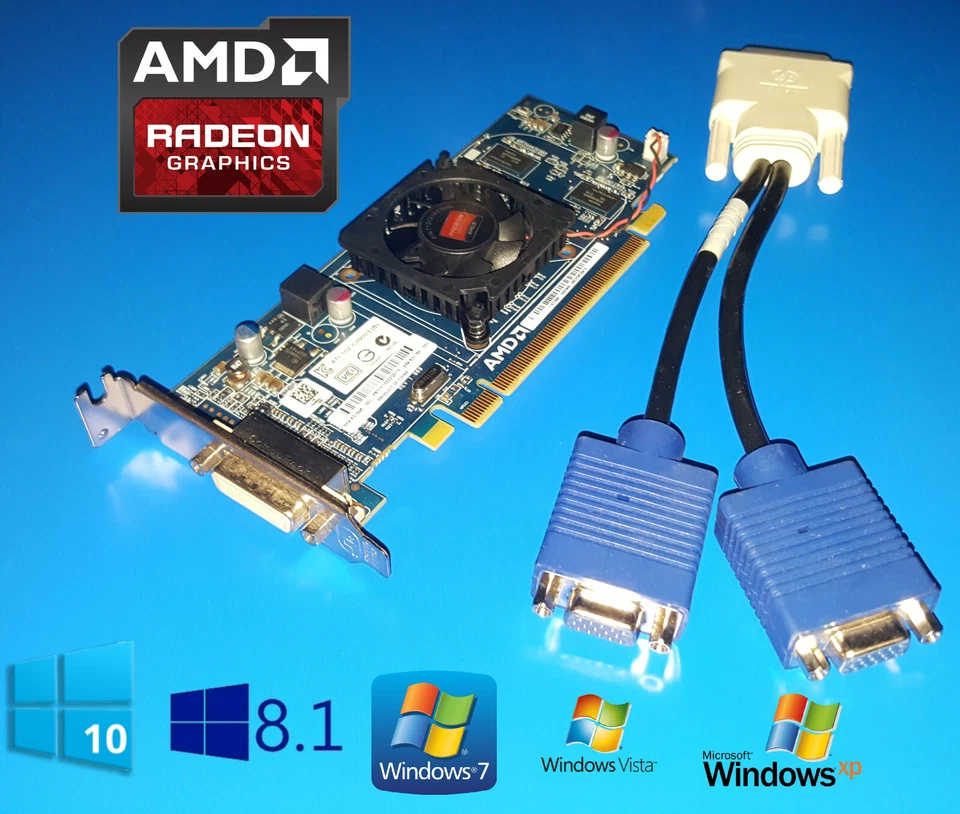 HP ProDesk SFF 400, 600 (G1, G2, G3) Dual Monitor Display VGA Video Card - Image 1 of 1