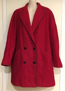 Vintage Retro Sophia Of Melbourne Wool Mix Red Jacket Blazer Coat Size 16 - Picture 1 of 4