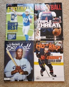 Four July 2021 Beckett Card Price Guides Baseball Basketball Football Hockey