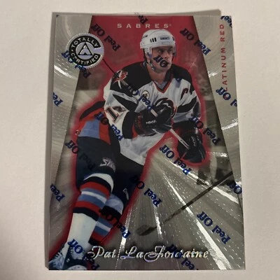 Pat LaFontaine 1997-98 Pinnacle Totally Certified Platinum Red /6199 #80 HOF - Image 1 of 4