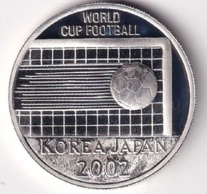 Turkey 2001, FIFA 2002 WORLD CUP KOREA JAPAN Silver UNC Commemorative Coin 925Ag - Picture 1 of 6