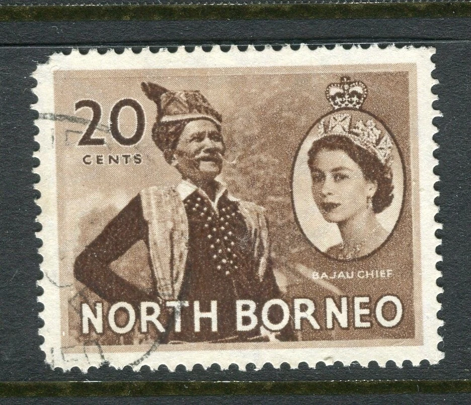 NORTH BORNEO; 1954 early QEII Pictorial issue fine used 20c. value - Image 1 of 1