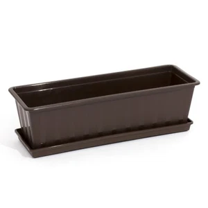 Brown Agro window box 60 cm with tray great for indoor and outdoor - Picture 1 of 4
