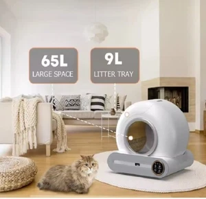 Selbstreinigende Katzenstreu, automatisch, App Steuerung, platzsparendes Design - Bild 1 von 5