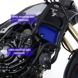 BARRE PARAMOTORE R&G PER YAMAHA TENERE 700 2019 > 2021 NERO PROTEZIONE SUPERIORE - Imagen 1 de 1