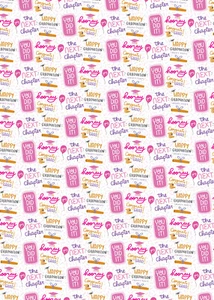 2 Sheets Happy Graduation Female Design University College Wrapping Paper Pink - Picture 1 of 2
