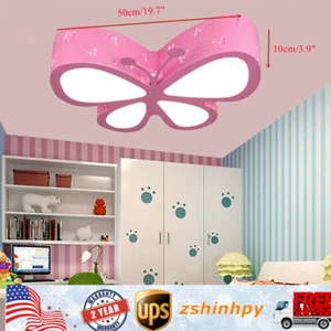 Creative Cartoon Butterfly Ceiling Light Children's Room LED Pendant Lamp Decor - Picture 1 of 16