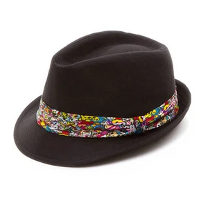 tokidoki Black Fedora Hat Neon Star Donutella Sandy Colorful Fun Sandy NWT - Picture 1 of 12