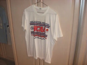 VINTAGE 1988 NCAA WESTERN REGIONAL FINALS T SHIRT SEATTLE WASHINGTON KINGDOME - Picture 1 of 3