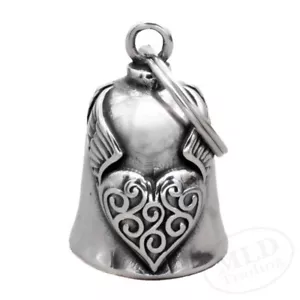 Colgante de acero inoxidable Angel Wings and Heart para motociclista Gremlin Bell - Imagen 1 de 9
