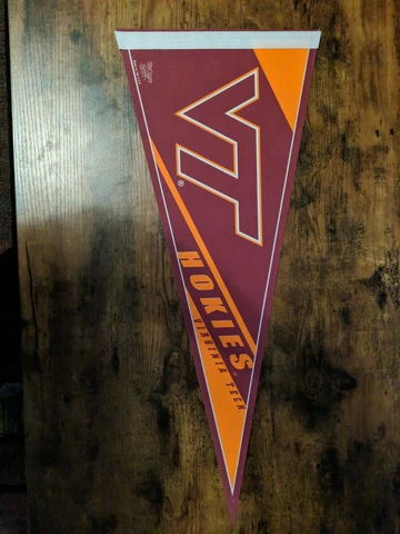 VIRGINIA TECH HOKIES ROLL UP PREMIUM FELT PENNANT 12"x30" NEW WINCRAFT Cover