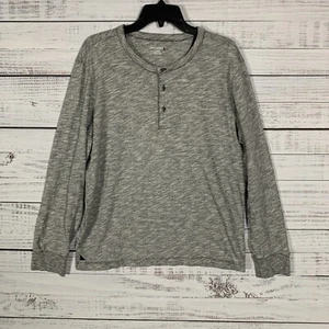 UNTUCKit Camicia Henley Uomo Grande Manica Lunga Grigio Erica Cotone Base Strato - Foto 1 di 12