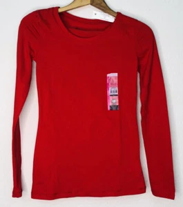 NO BOUNDARIES T-Shirt rot SEMI-FITTED LAGENLOOK Langarm XS (1) 21L14 - Bild 1 von 5