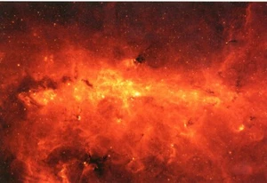 Polvo de la Vía Láctea, telescopio espacial Spitzer, foto de la NASA -- POSTAL - Imagen 1 de 2