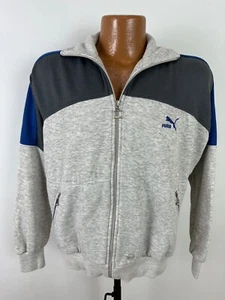 Chaqueta de Pista Puma Tri-Mezcla Años 80 De Colección Para Hombre Mediana Bloque de Color Cremallera Completa Jogger - Imagen 1 de 19