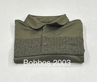 Adidas Men's Stretch Short Sleeve Chest Print Polo Shirt, Olive (Green), Size S - Image 1 of 4