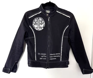 SUZABELLE gefütterte Damenjacke dunkelblau Größe 2 Reißverschluss vorne Druckknopfkragen - Bild 1 von 10