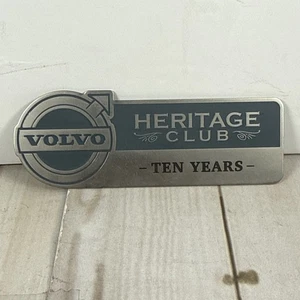 ✅ Volvo Heritage Club Ten Years  Badge OEM Adhesive Vintage - Bild 1 von 7