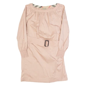 BURBERRY Womens Shift Dress Pink Long Sleeve Knee Length UK 6 - Picture 1 of 6