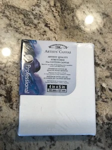 4inx5in Winsor Newton Artist Quality Stretched White Cotton Canvas - Picture 1 of 4