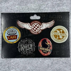 New WDI Disney Springs Jock Lindsey's Hangar Bar 4 Pin Coaster Set 1 LE 200 - Picture 1 of 1