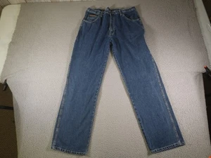 Vintage Big Smith Jeans Mens 38x34 Blue Denim Carpenter Work Pants Hammer Loop - Picture 1 of 13
